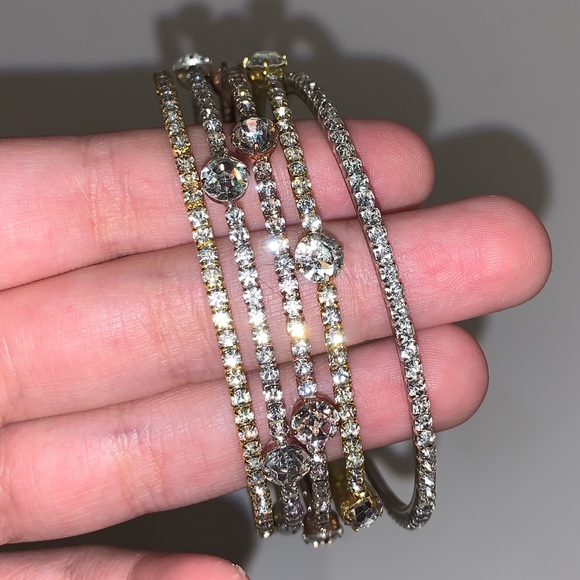 5 Gold/Silver Bangles - Picture 2 of 5